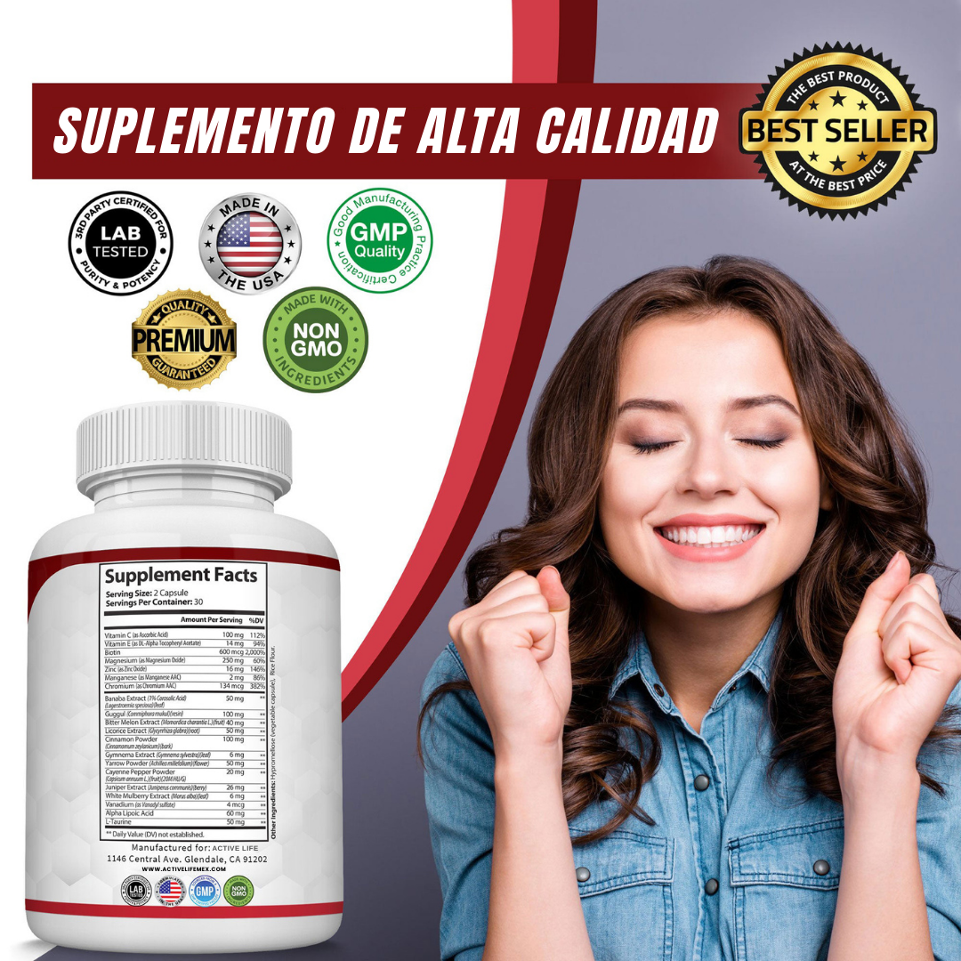 OD Labs® Blood Sugar – Cápsulas para control de glucosa