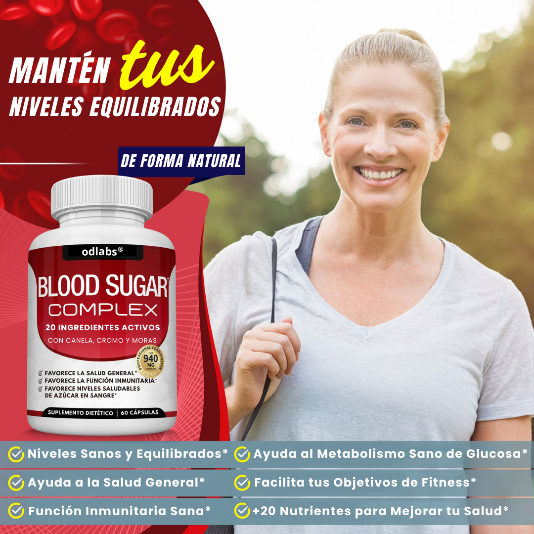 OD Labs® Blood Sugar – Cápsulas para control de glucosa