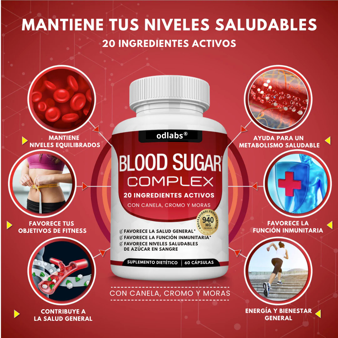 OD Labs® Blood Sugar – Cápsulas para control de glucosa