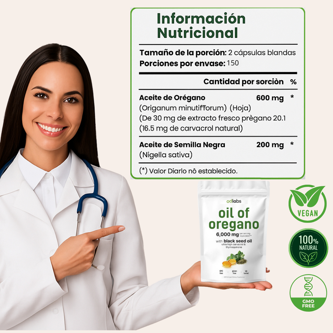Aceite de Orégano con Semilla Negra- Inmunidad a tu cuerpo