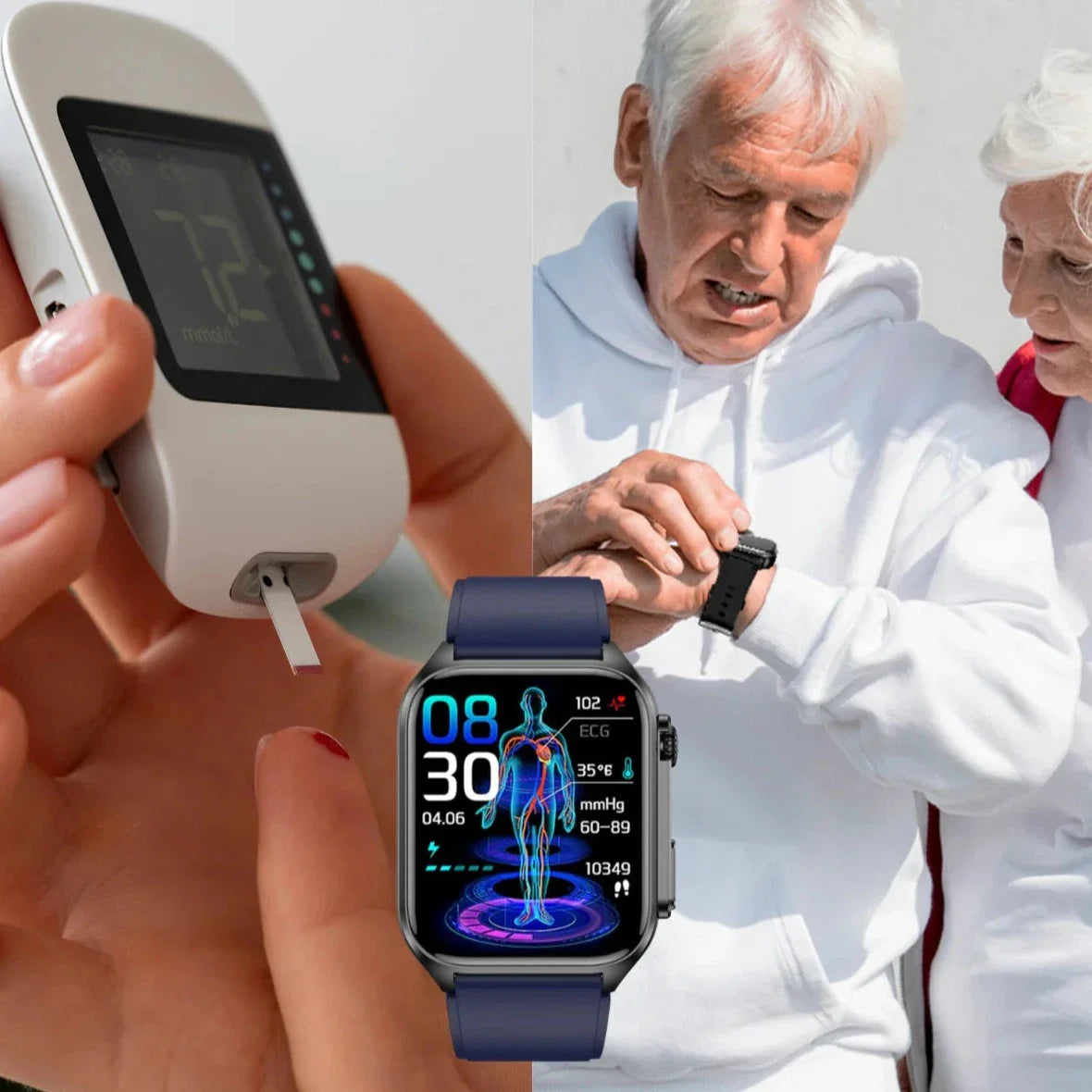 Glicowatch Pro™ I Reloj inteligente con medidor de glicosa