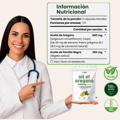 Aceite de Orégano con Semilla Negra- Inmunidad a tu cuerpo