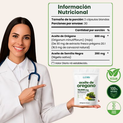 Aceite de Orégano con Semilla Negra ODLabs® Inmunidad a tu cuerpo