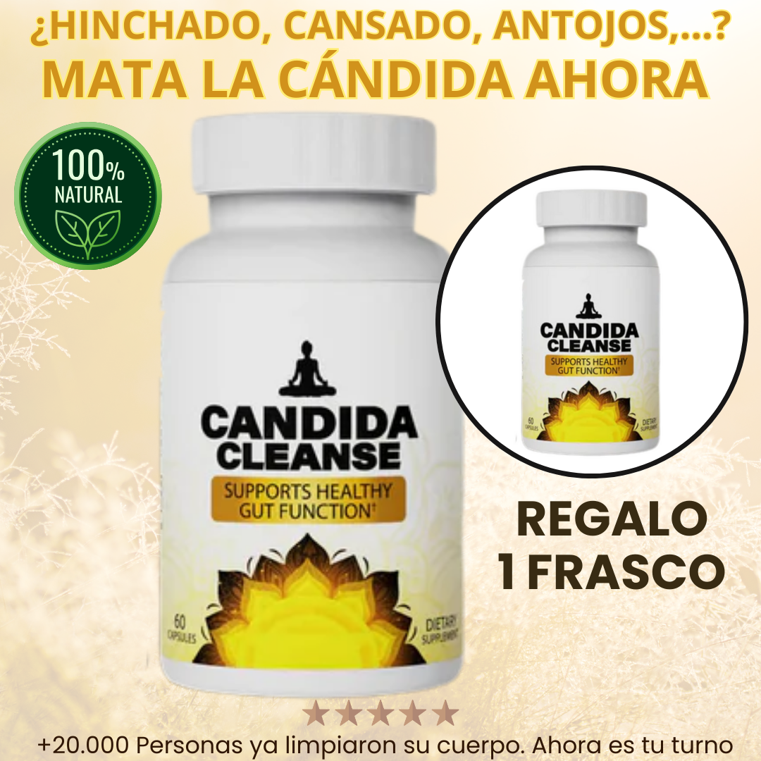Candida Cleanse® – Reduce Antojos, Desinflama Abdomen y Combate Cansancio