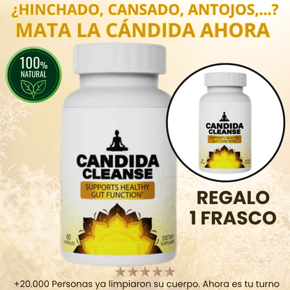 Candida Cleanse® – Reduce Antojos, Desinflama Abdomen y Combate Cansancio