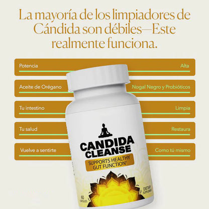 Cándida Cleanse®- Controla Antojos, Desinflama Abdomen y Combate Cansancio
