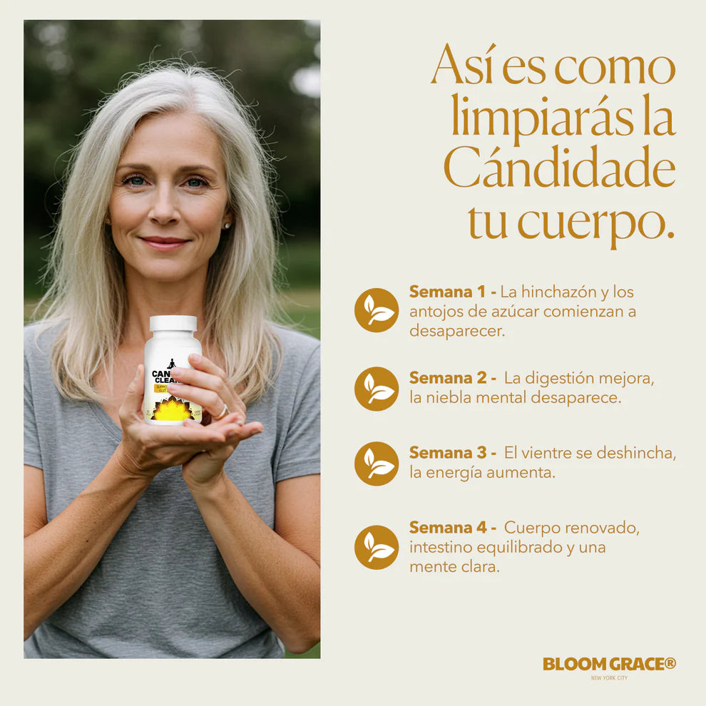 Cándida Cleanse®- Controla Antojos, Desinflama Abdomen y Combate Cansancio