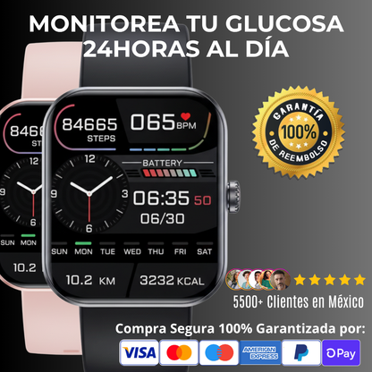 Glicowatch Plus® I Reloj inteligente con medidor de glucosa