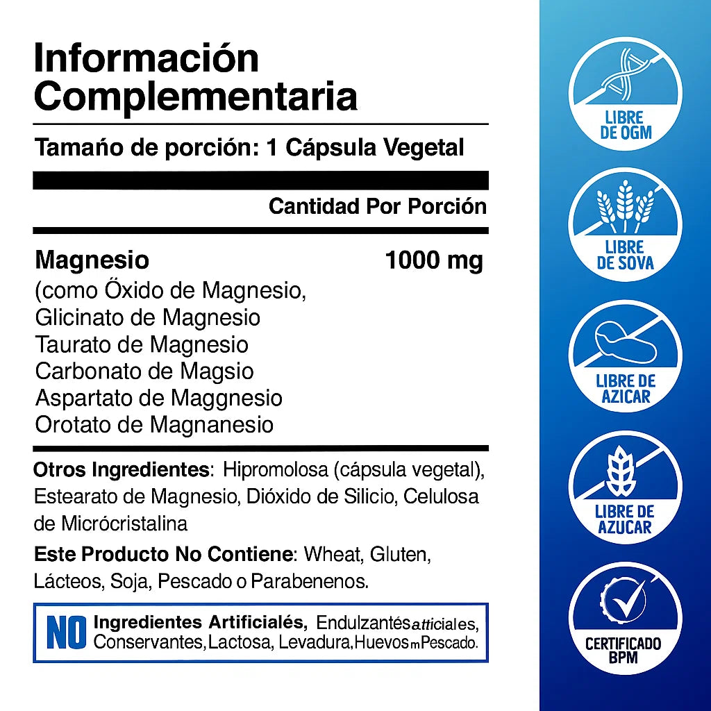 8 en 1 Magnesio COMPLEX